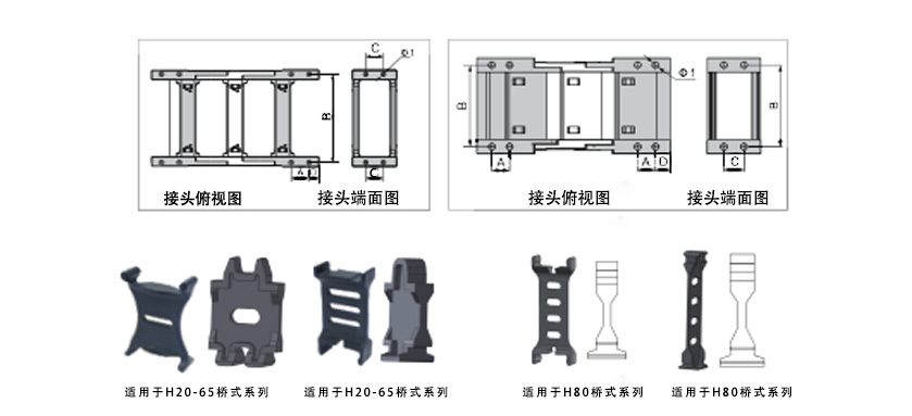 80系列加强型拖链接头安装图